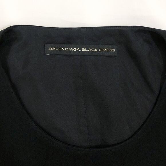 Balenciaga Black Dress Front Tie - Picture 8 of 12